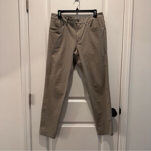 lululemon athletica Tan Chinos with Tapered Leg Design
